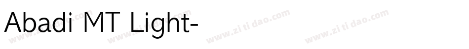 Abadi MT Light字体转换